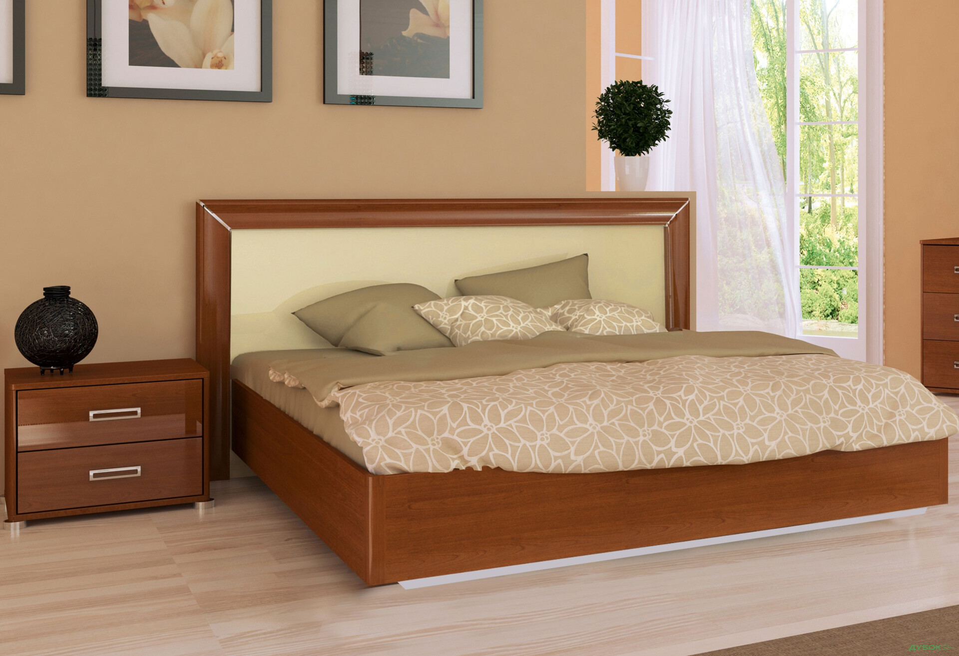 Фото 4 - Спальня Бэлла Комплект со шкафом-купе 2D МироМарк