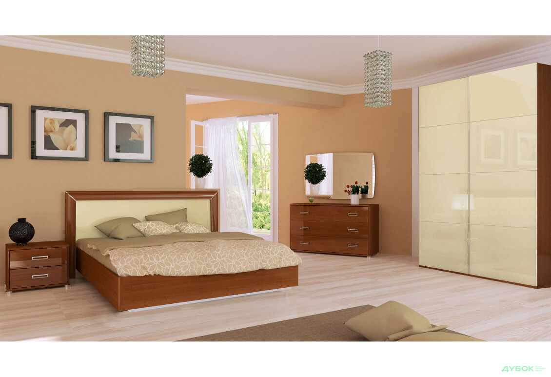 Спальня Бэлла Комплект со шкафом-купе 2D МироМарк