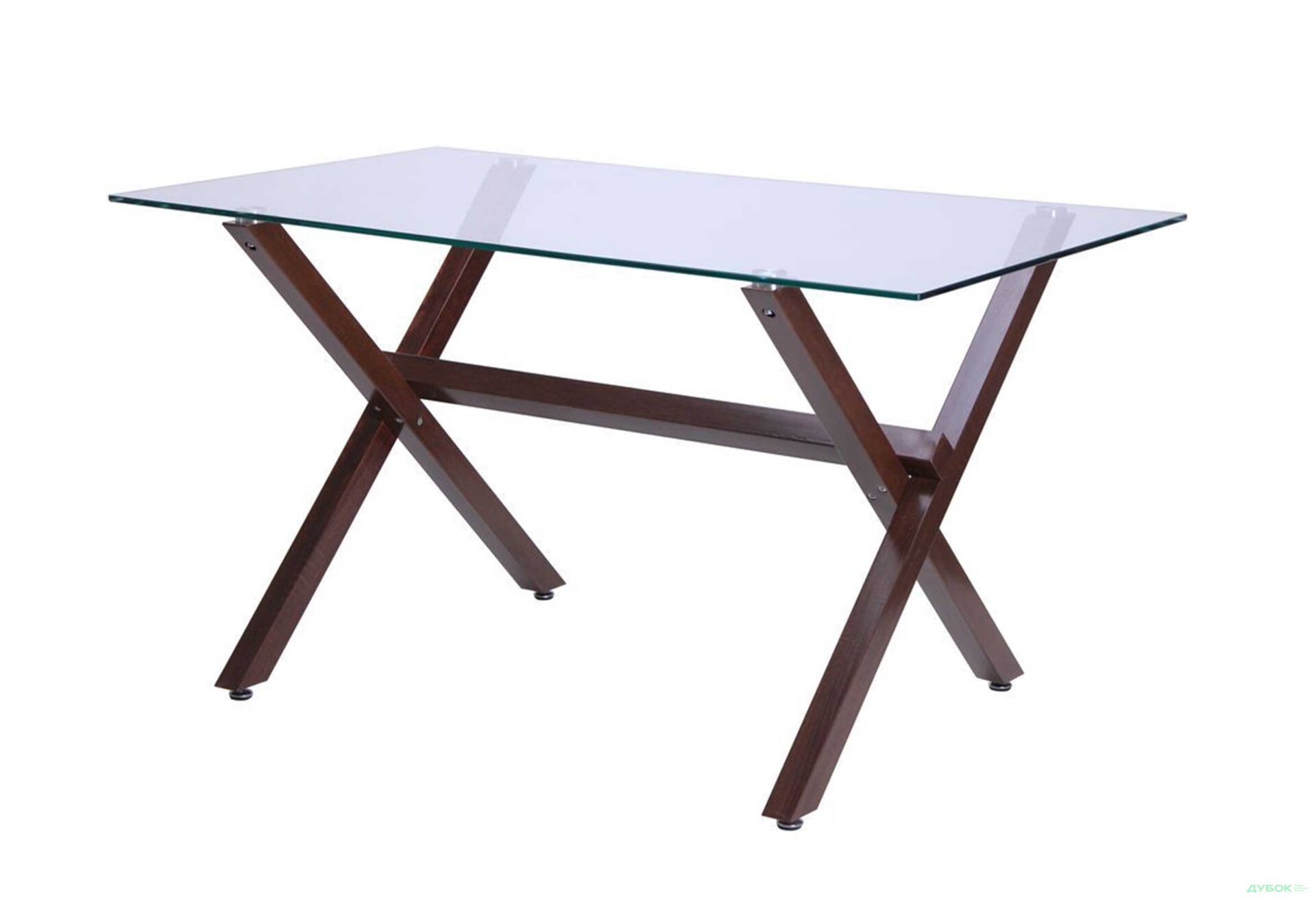 Зображення 1 - Стіл обідній Vesca (горіх/скло прозоре), арт. 513096