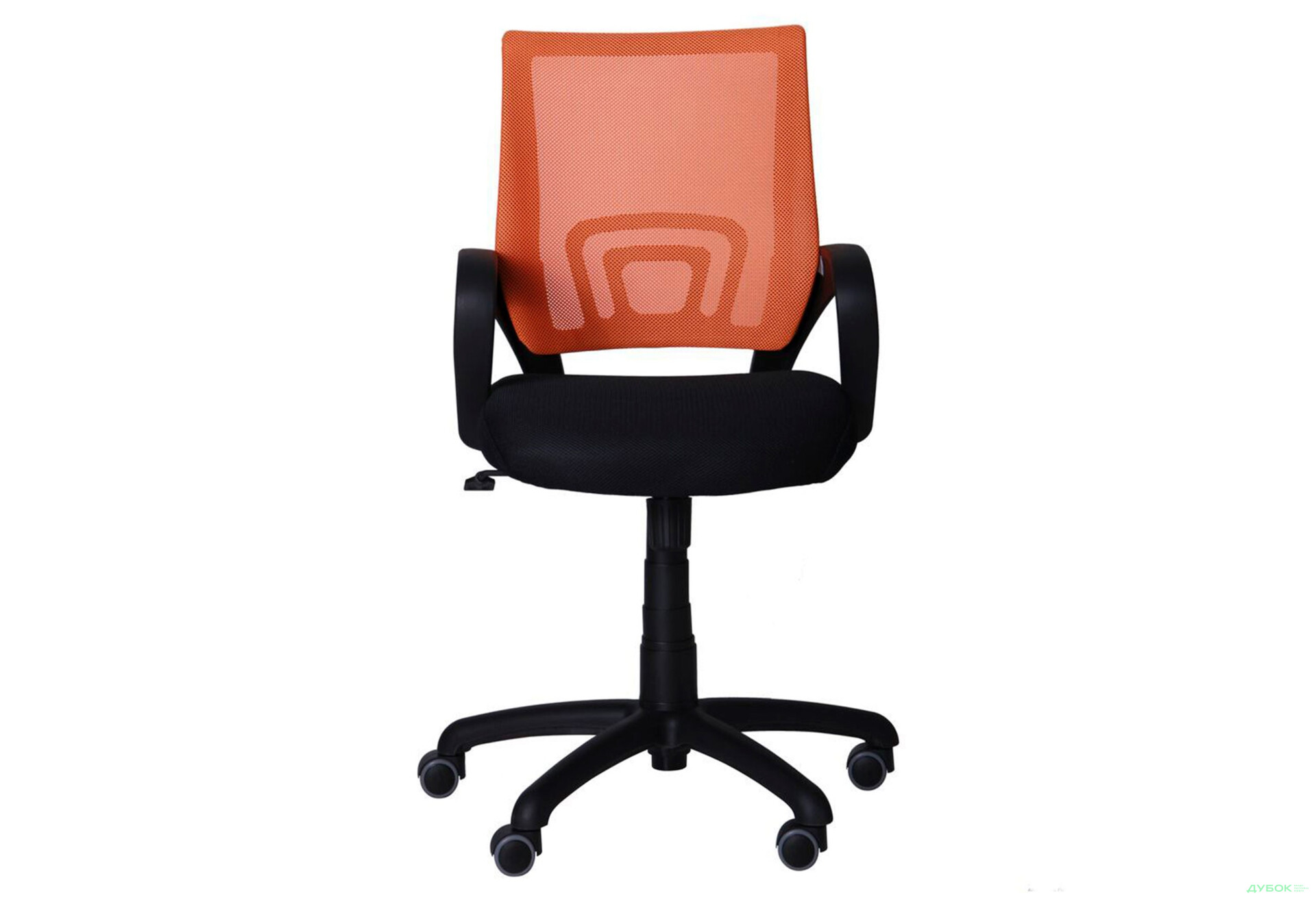 Фото 3 - Кресло Веб Tilt, сиденье сетка чёрная/спинка сетка оранжевая, арт.117026 АМФ