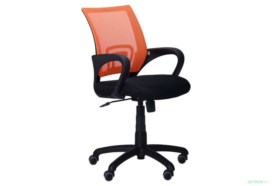 Кресло Веб Tilt, сиденье сетка чёрная/спинка сетка оранжевая, арт.117026 АМФ