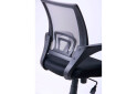 Фото 9 - Кресло Веб Tilt, сиденье сетка чёрная/спинка сетка серая АМФ