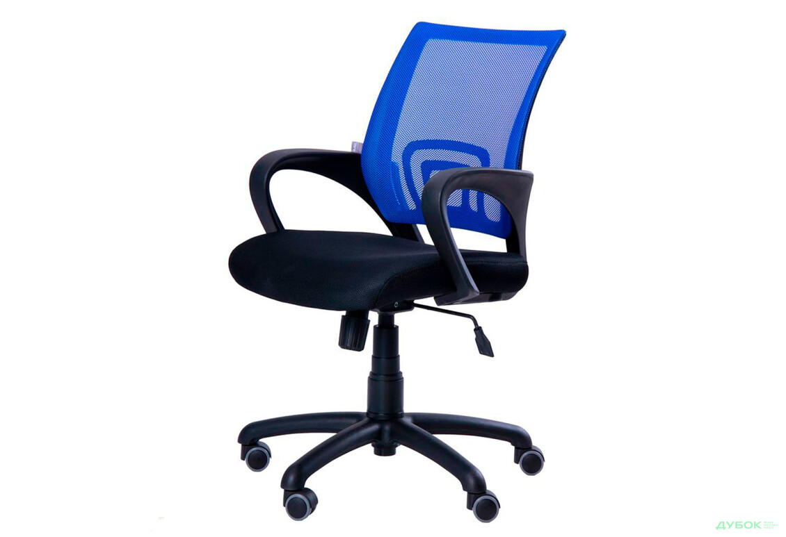 Кресло Веб Tilt, сиденье сетка чёрная/спинка сетка синяя АМФ