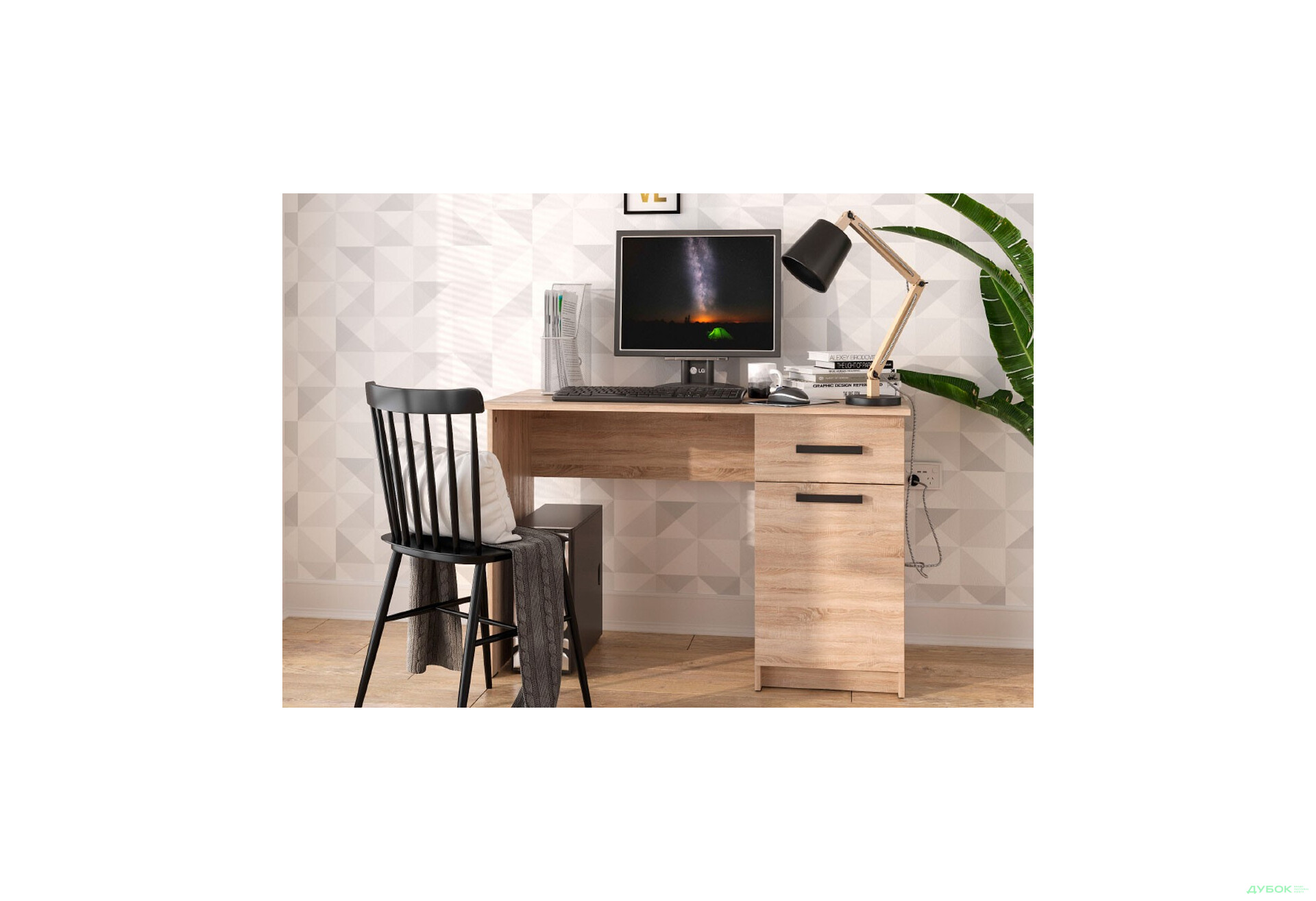 Зображення 8 - Стіл письмовий Kredens furniture СК-2 115x55 см з тумбою і шухлядою