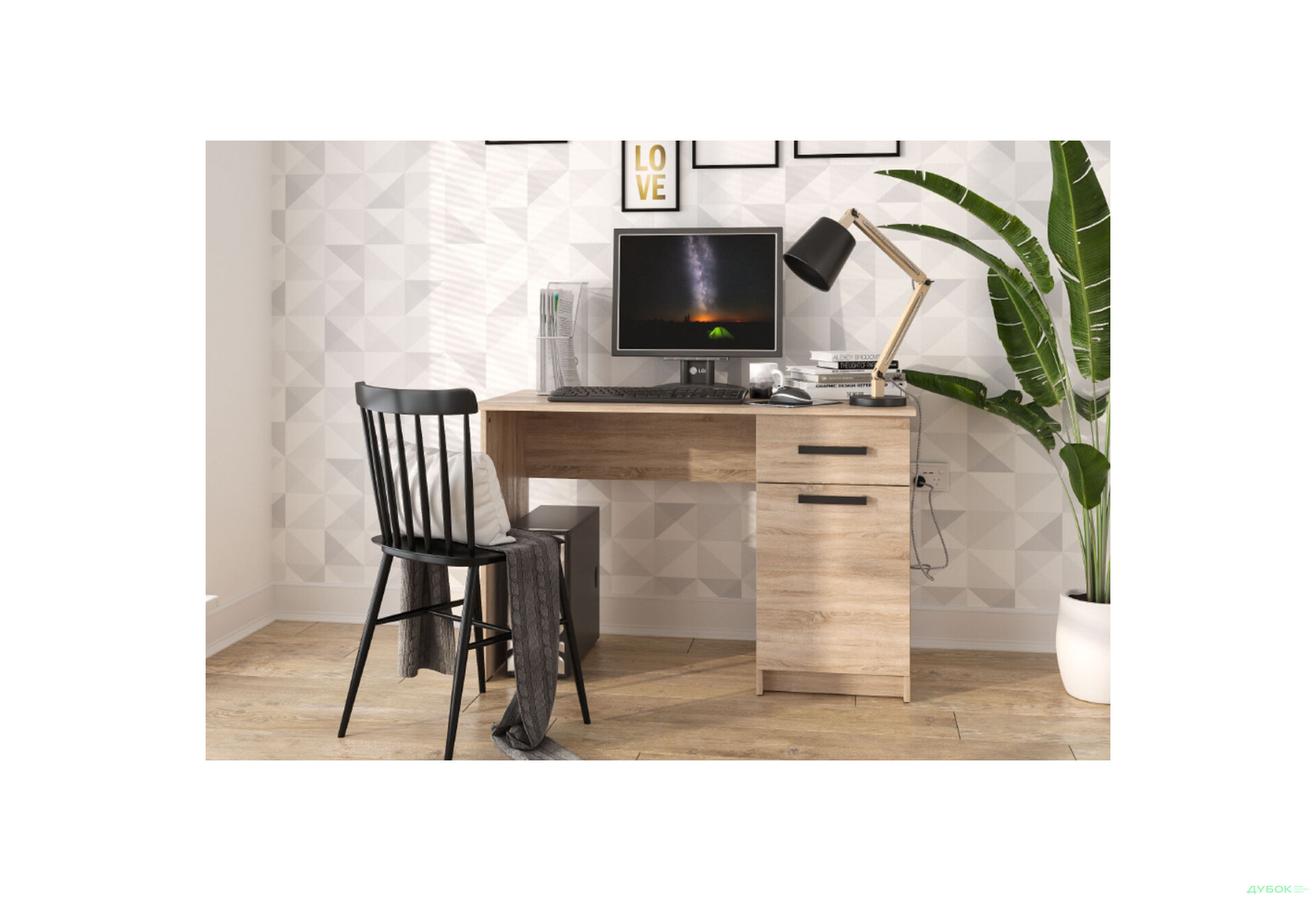 Зображення 6 - Стіл письмовий Kredens furniture СК-2 115x55 см з тумбою і шухлядою