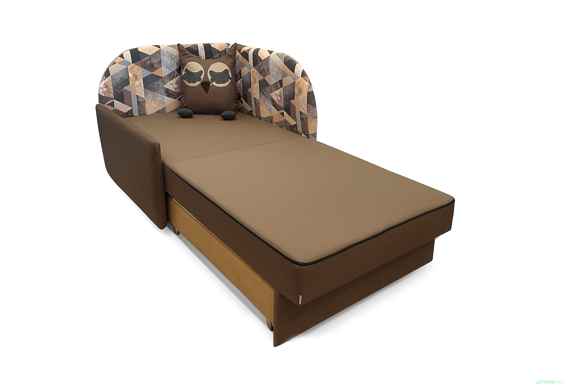 Диван Vika Сова лівий кут 84x98 см коричневий принт (Avis 40 / Snow brown) - Зображення 4 Зображення 4 - Диван Vika Сова лівий кут 84x98 см коричневий принт (Avis 40 / Snow brown)