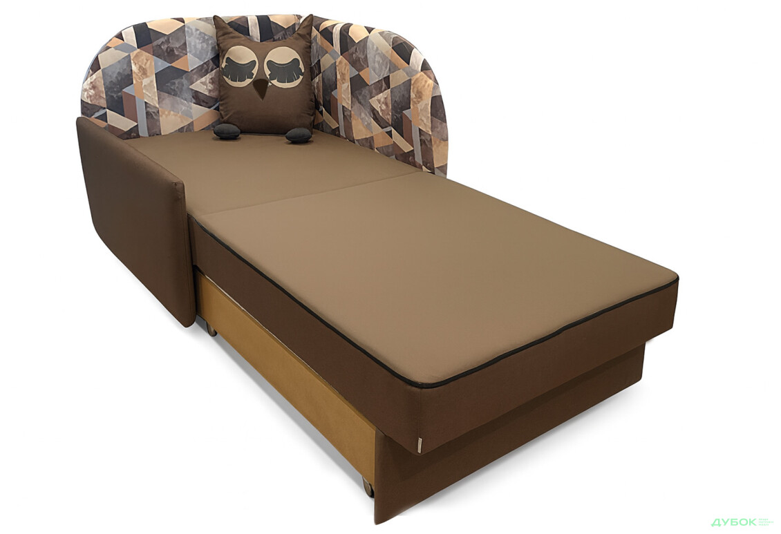 Зображення 4 - Диван Vika Сова лівий кут 84x98 см коричневий принт (Avis 40 / Snow brown)