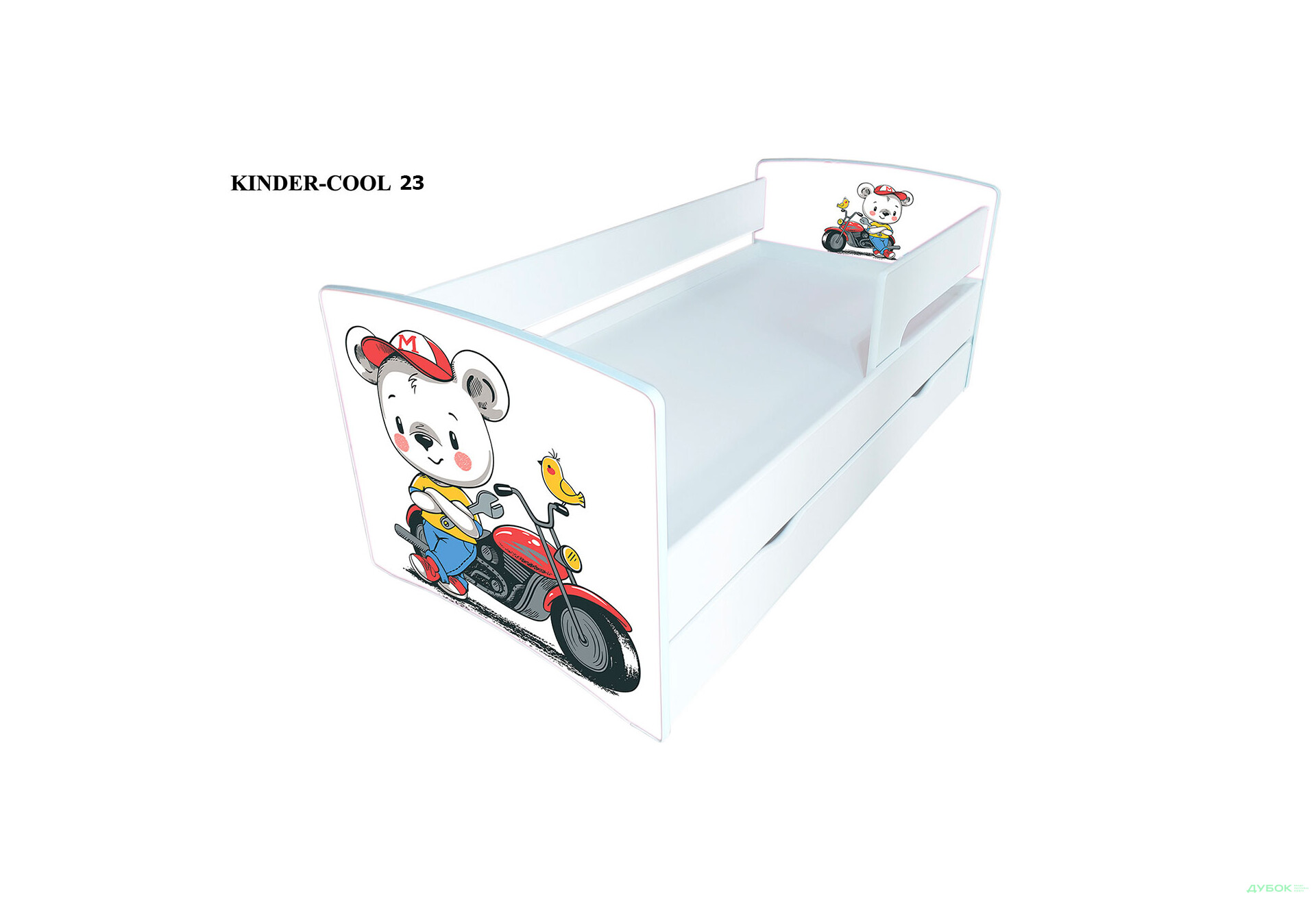 Зображення 2 - Серія Kinder-cool New / Кіндер-кул Нью (сп.м.80х170) без ящика + бортик Viorina-Deko
