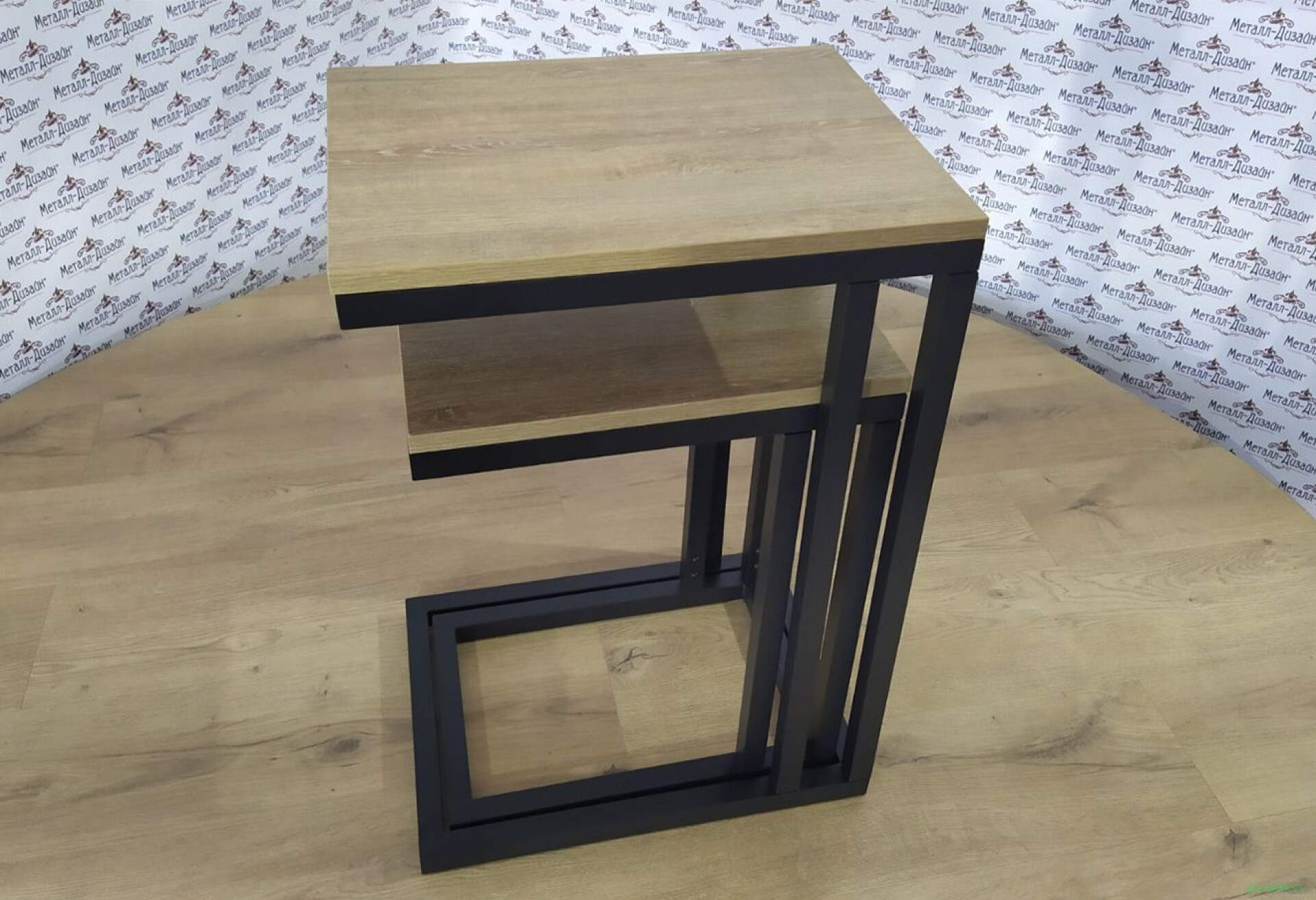 Фото 4 - Журнальный столик Кофе брейк 2 в 1 (высота 60+45 см) Металл-Дизайн