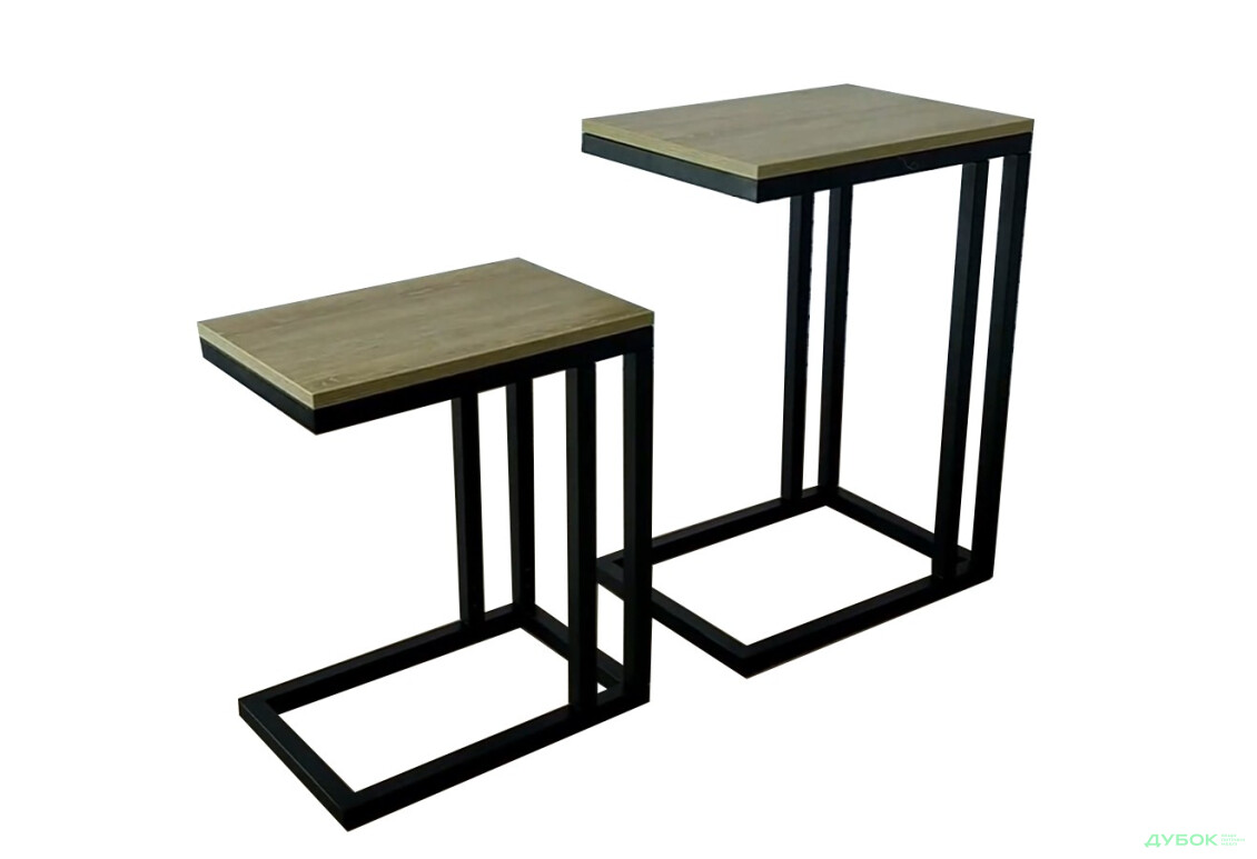 Журнальный столик Кофе брейк 2 в 1 (высота 55+40 см) Металл-Дизайн