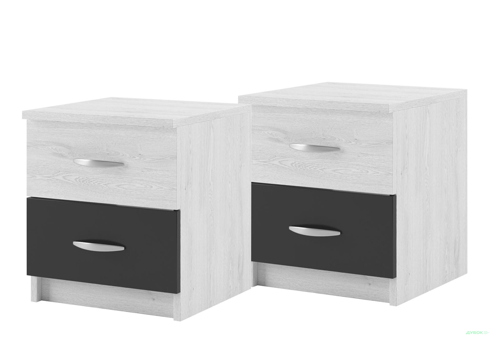 Тумба приліжкова (2шт) Світ Меблів Соня New з 2 шухлядами 40 см - Зображення 1 Зображення 1 - Тумба приліжкова (2шт) Світ Меблів Соня New з 2 шухлядами 40 см