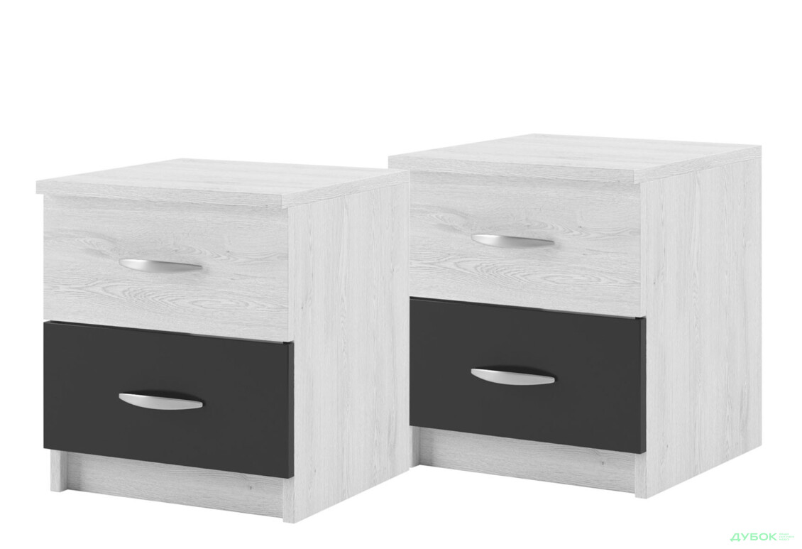 Тумба приліжкова (2шт) Світ Меблів Соня New з 2 шухлядами 40 см - Зображення 1 Зображення 1 - Тумба приліжкова (2шт) Світ Меблів Соня New з 2 шухлядами 40 см