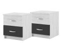 Тумба приліжкова (2шт) Світ Меблів Соня New з 2 шухлядами 40 см - Зображення 1 Зображення 1 - Тумба приліжкова (2шт) Світ Меблів Соня New з 2 шухлядами 40 см