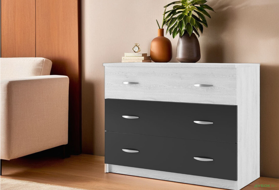 Комод Світ Меблів Соня New з 3 шухлядами 100 см - Зображення 2 Зображення 2 - Комод Світ Меблів Соня New з 3 шухлядами 100 см