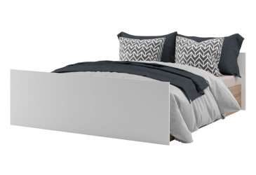 Ліжко Світ Меблів Кім New (без вкладу) 160х200 см, дуб артизан/білий