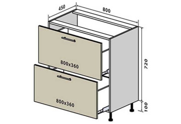Н11 Тумба 2Ш 80 Интерно / Interno Вип-Мастер
