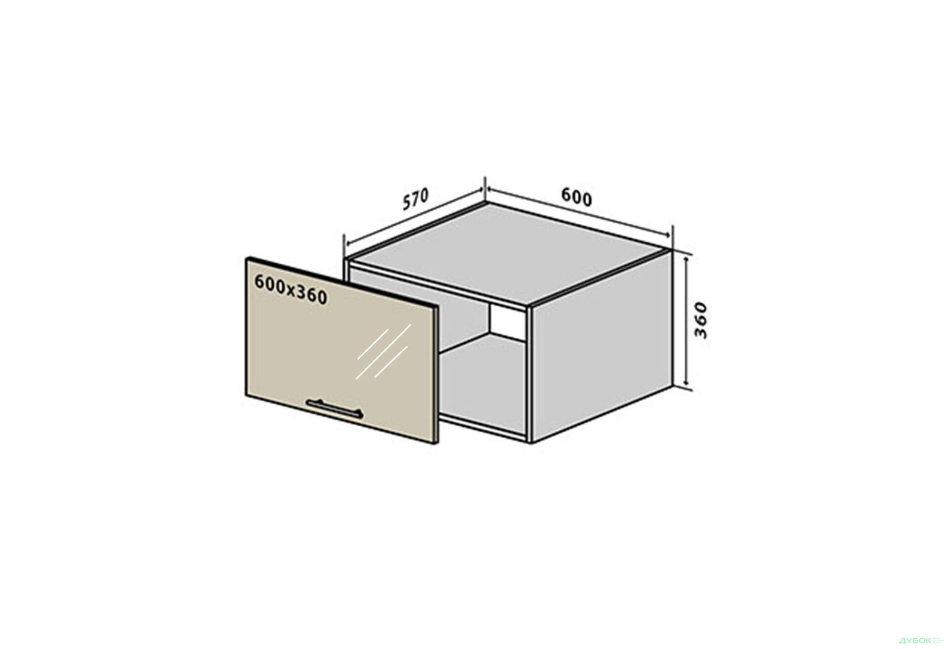 Зображення 1 - В63 Окапник вітрина 60 Флет VIP-master