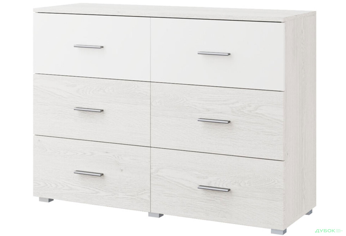 Комод Світ Меблів Ромбо з 6 шухлядами 140 см - Зображення 1 Зображення 1 - Комод Світ Меблів Ромбо з 6 шухлядами 140 см