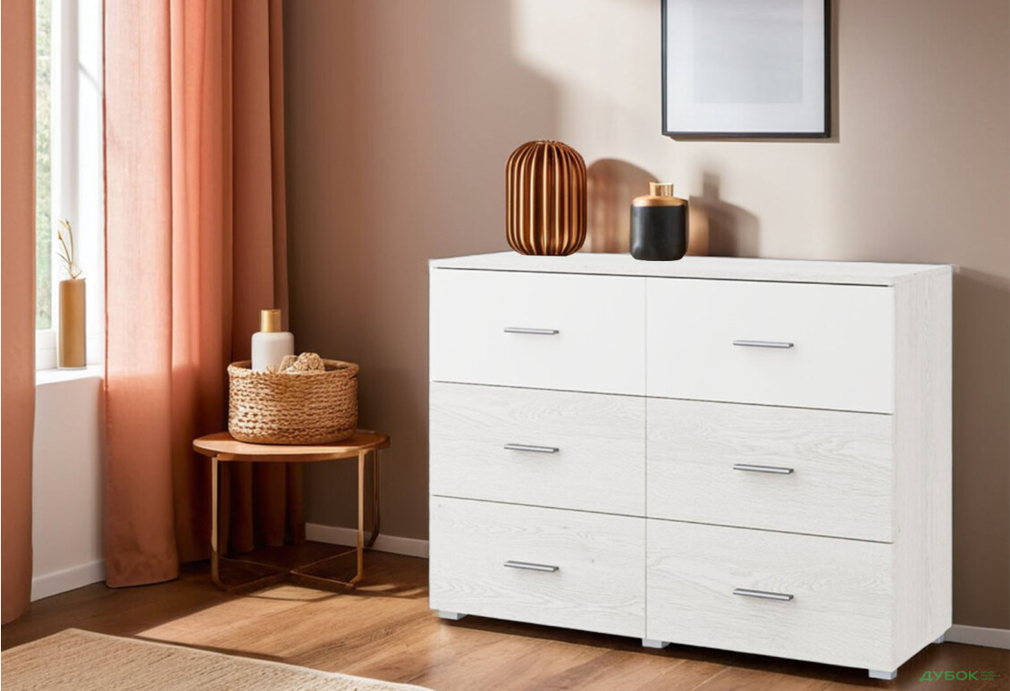 Комод Світ Меблів Ромбо з 6 шухлядами 140 см - Зображення 2 Зображення 2 - Комод Світ Меблів Ромбо з 6 шухлядами 140 см