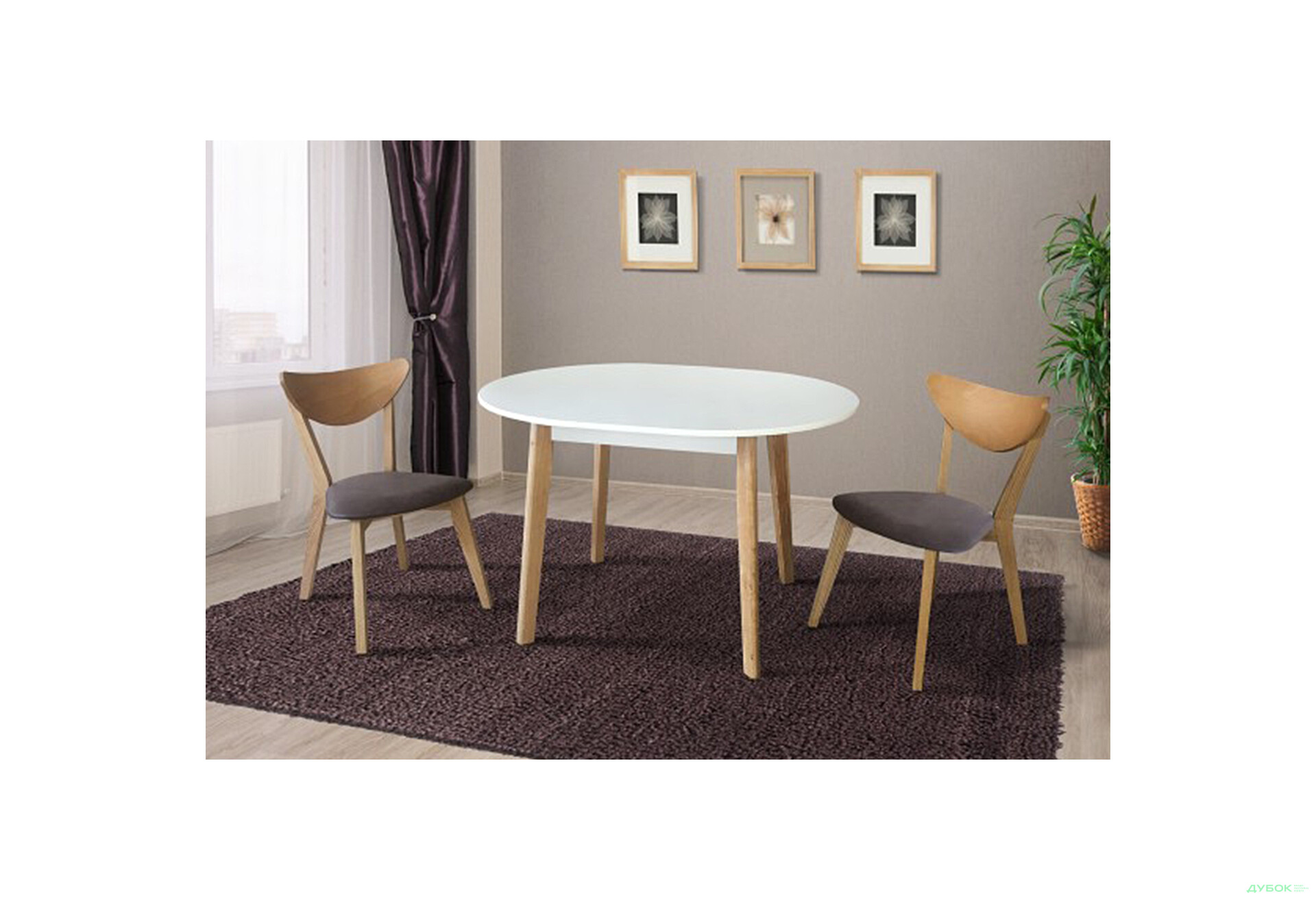 Стіл обідній Модуль Люкс Омега 93x93 см розкладний, ясен - Зображення 3 Зображення 3 - Стіл обідній Модуль Люкс Омега 93x93 см розкладний, ясен