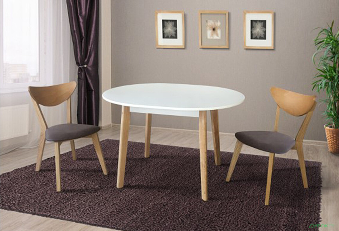 Стіл обідній Модуль Люкс Омега 93x93 см розкладний, ясен - Зображення 3 Зображення 3 - Стіл обідній Модуль Люкс Омега 93x93 см розкладний, ясен