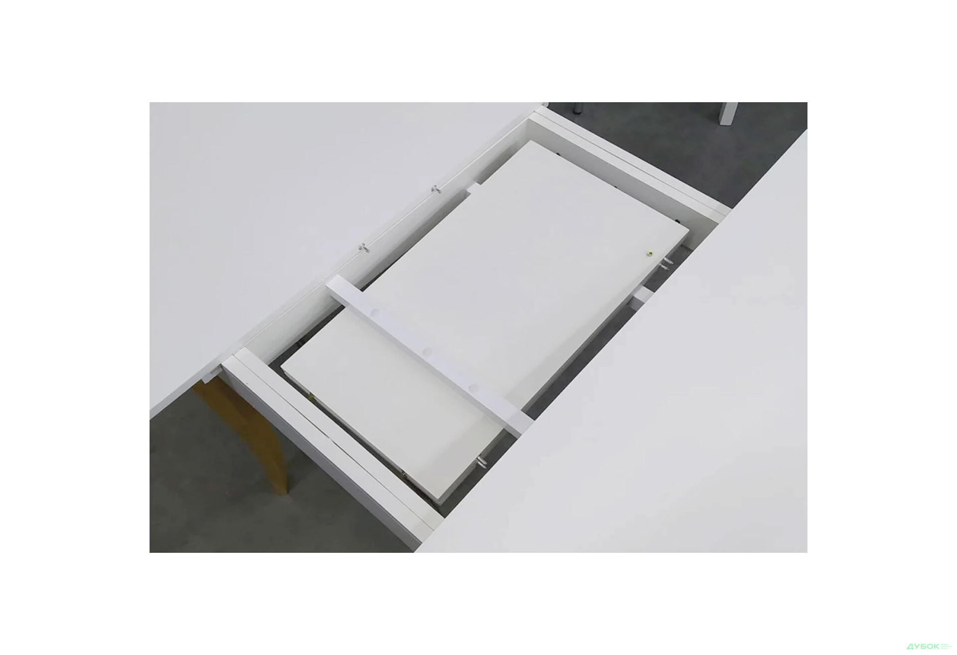 Стіл обідній Модуль Люкс Омега 93x93 см розкладний, ясен - Зображення 2 Зображення 2 - Стіл обідній Модуль Люкс Омега 93x93 см розкладний, ясен