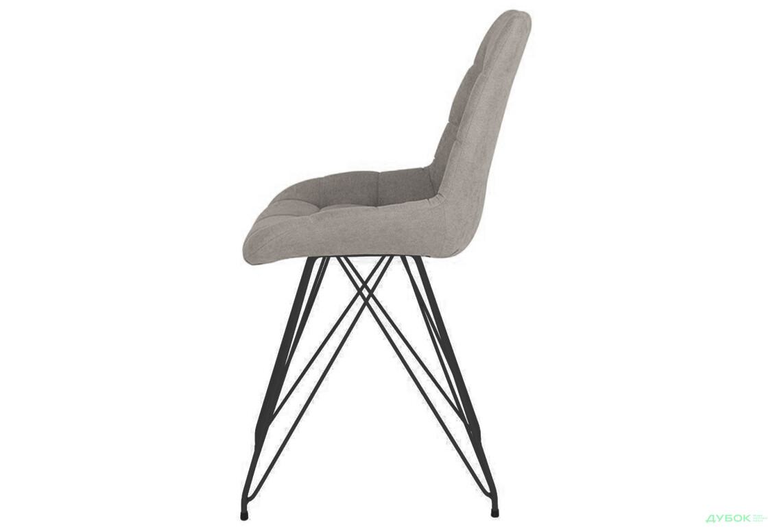 Зображення 2 - Стілець кухонний Новий Стиль Nicole LF Black (Box-2) SQR 53x56x84 см м'який / комплект 2шт 