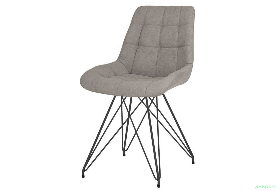 Стілець кухонний Новий Стиль Nicole LF Black (Box-2) SQR 53x56x84 см м'який / комплект 2шт 