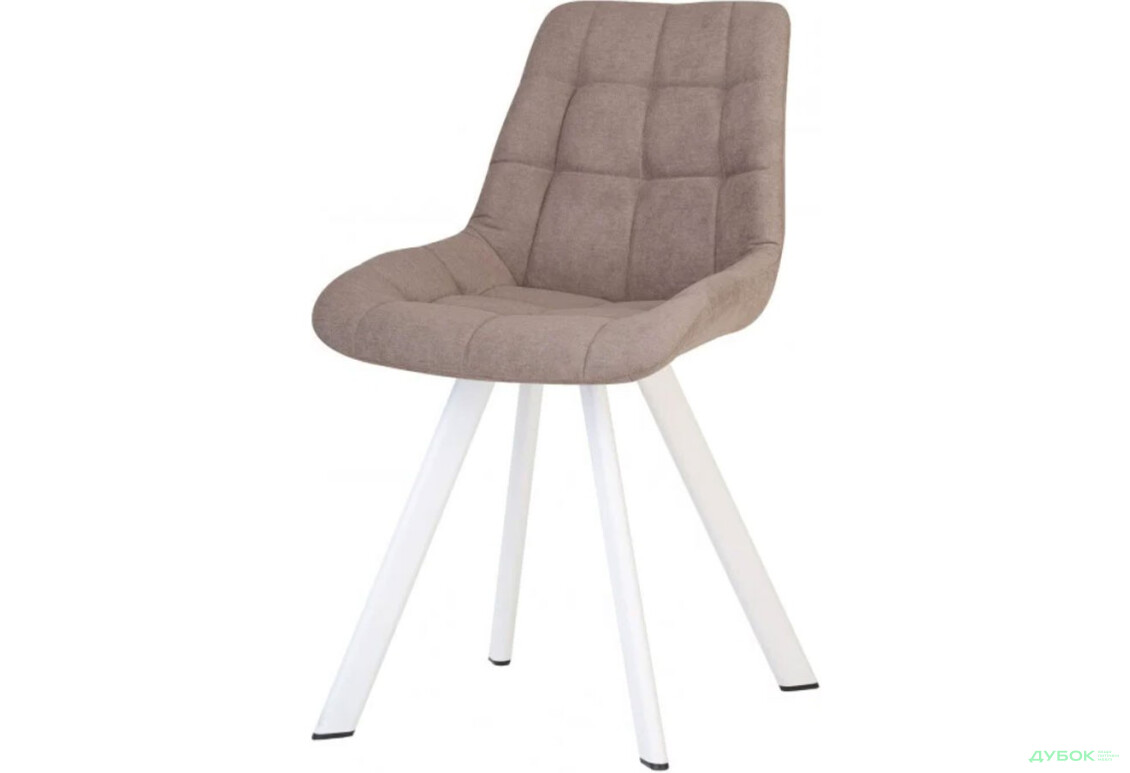 Стул кухонный Новый Стиль Nicole 4L White (Box-2) SQR 53x56x87 см мягкий / комплект 2шт 