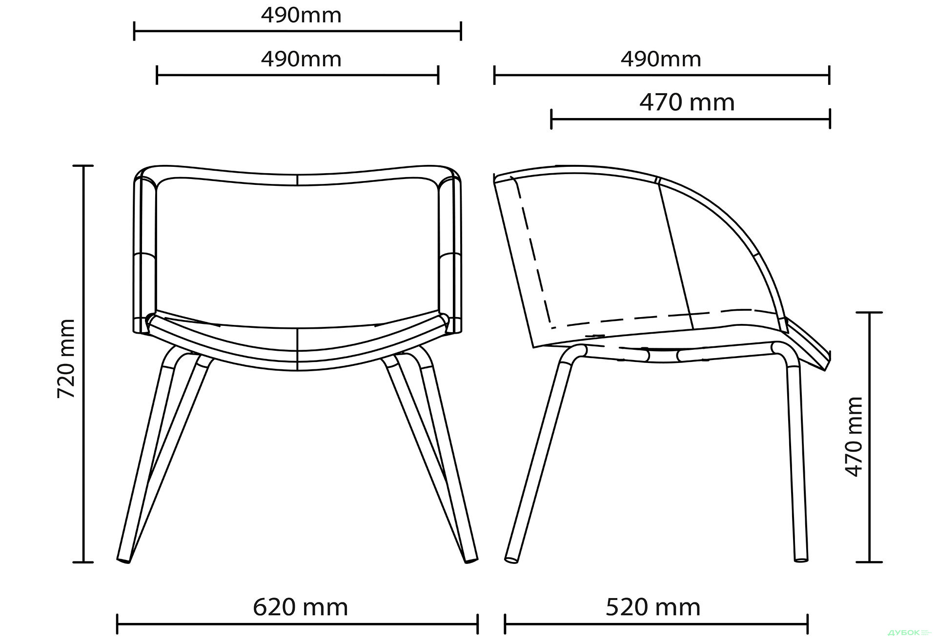 Зображення 24 - Стілець кухонний Новий Стиль Lion White 62x58x72 см м'який