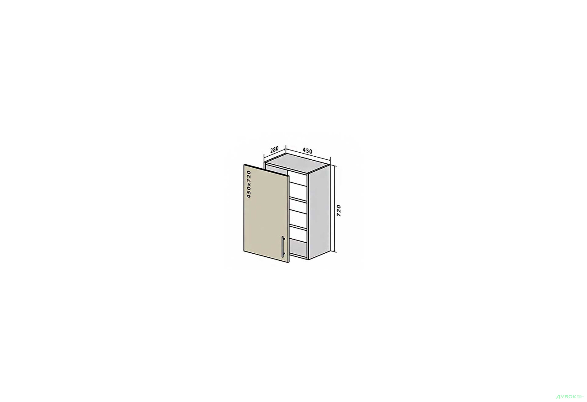 В4 Тумба 1Д 45 Інтерно Глянець / Interno Gloss VIP-master - Зображення 1 Зображення 1 - В4 Тумба 1Д 45 Інтерно Глянець / Interno Gloss VIP-master