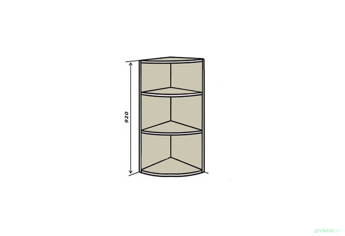 В56R Полиці кутові 92 Інтерно Глянець / Interno Gloss VIP-master - Зображення 1 Зображення 1 - В56R Полиці кутові 92 Інтерно Глянець / Interno Gloss VIP-master