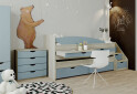 Фото 2 - Ліжко двоярусне Світ Меблів Савана New 80х190 см з шухлядами і висувними стільницями