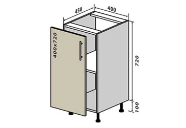 Н3 Тумба 1Д 40 Интерно Глянец/ Interno Gloss Вип-Мастер