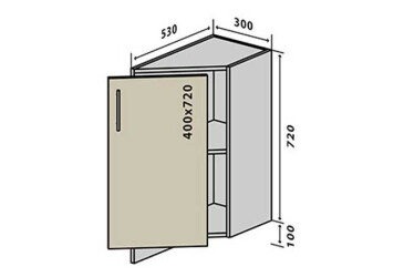 Н37 Тумба окончание Интерно Глянец/ Interno Gloss Вип-Мастер