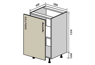Н5 Тумба 1Д 50 Интерно Глянец/ Interno Gloss Вип-Мастер
