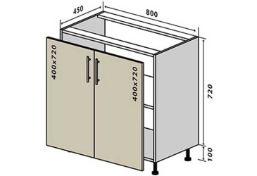 Н7 Тумба 2Д 80 Интерно Глянец/ Interno Gloss Вип-Мастер