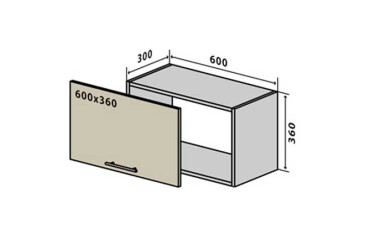 В10 Тумба низька 60 Інтерно Глянець Люкс/ Interno Gloss Luxe VIP-master