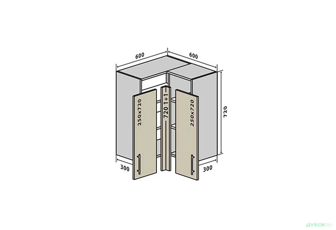 В18 Тумба угловая 60х60 Интерно Глянец Люкс/ Interno Gloss Luxe Вип-Мастер - Изображение 1 Изображение 1 - В18 Тумба угловая 60х60 Интерно Глянец Люкс/ Interno Gloss Luxe Вип-Мастер