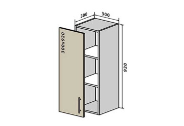 В42 Тумба 1Д 30 Интерно Глянец Люкс/ Interno Gloss Luxe Вип-Мастер