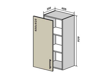 В43 Тумба 1Д 40 Інтерно Глянець Люкс/ Interno Gloss Luxe VIP-master