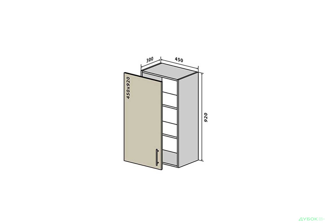 В44 Тумба 1Д 45 Інтерно Глянець Люкс/ Interno Gloss Luxe VIP-master - Зображення 1 Зображення 1 - В44 Тумба 1Д 45 Інтерно Глянець Люкс/ Interno Gloss Luxe VIP-master