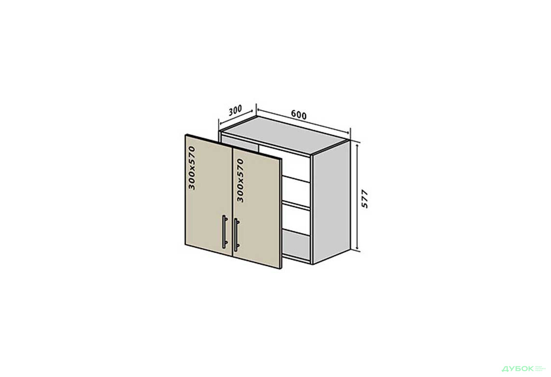 В53 Тумба 2Д 60 Інтерно Глянець Люкс/ Interno Gloss Luxe VIP-master - Зображення 1 Зображення 1 - В53 Тумба 2Д 60 Інтерно Глянець Люкс/ Interno Gloss Luxe VIP-master