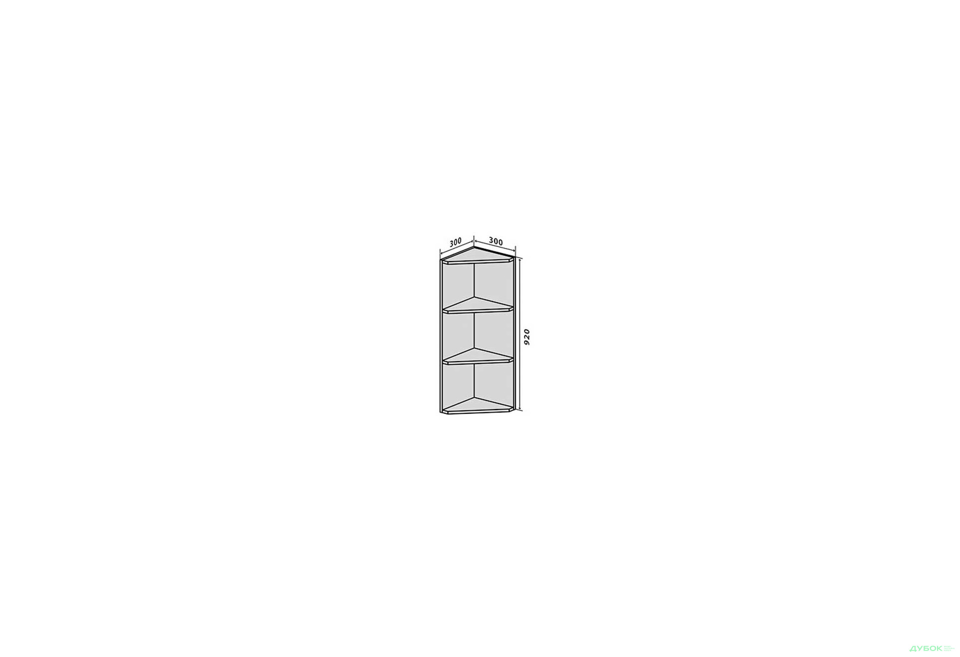 В55 Полиці кутові 92 Інтерно Глянець Люкс/ Interno Gloss Luxe VIP-master - Зображення 1 Зображення 1 - В55 Полиці кутові 92 Інтерно Глянець Люкс/ Interno Gloss Luxe VIP-master