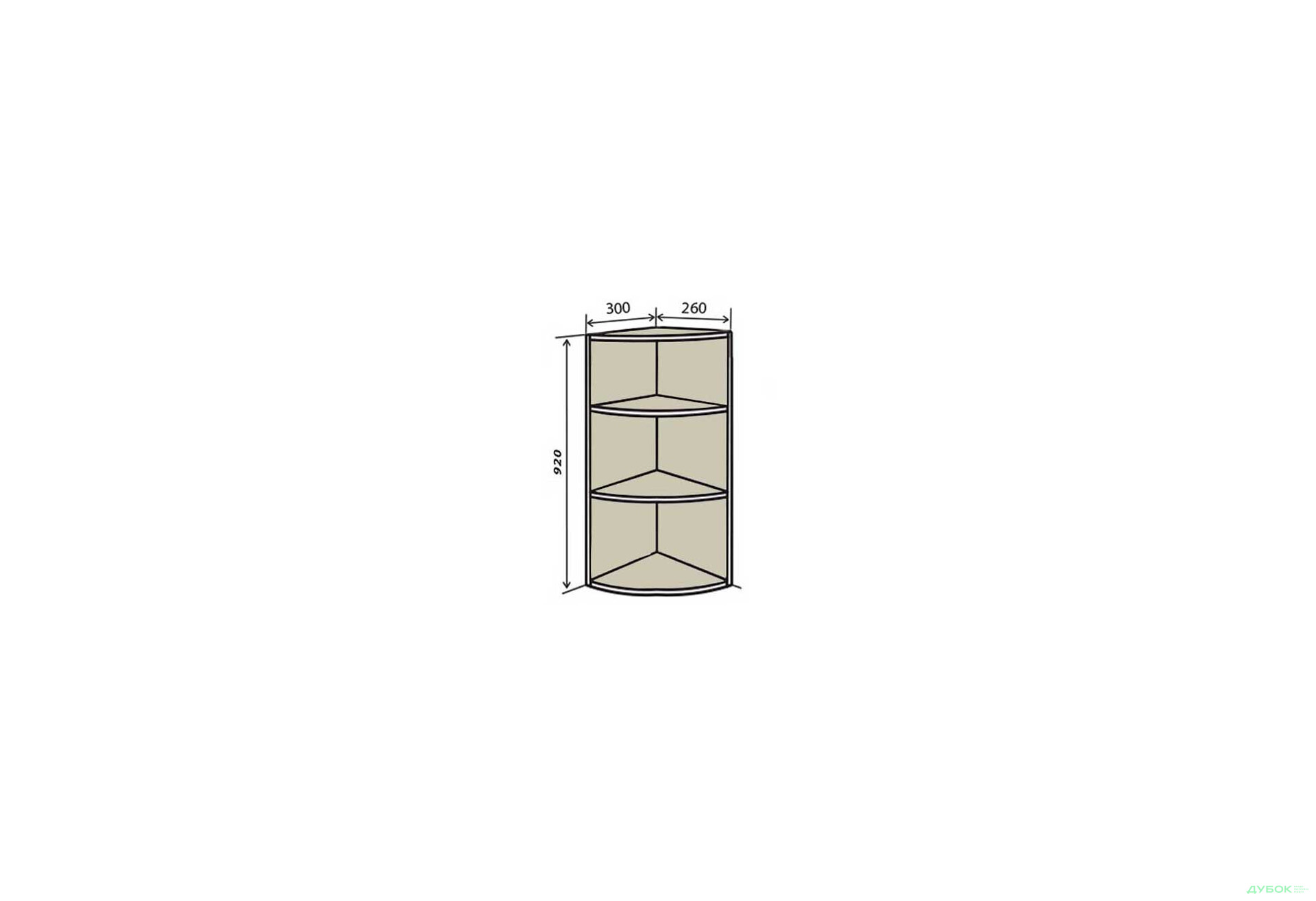 Зображення 1 - В56R Полиці кутові 92 Інтерно Глянець Люкс/ Interno Gloss Luxe VIP-master