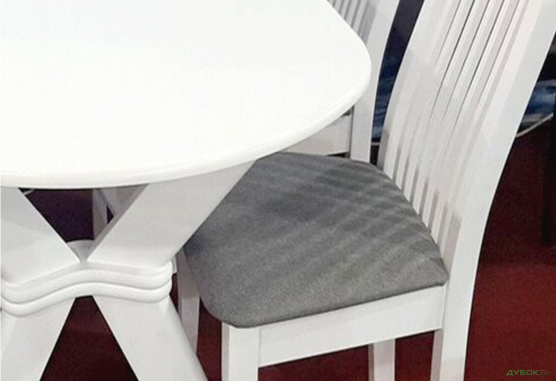 Стілець кухонний Модуль Люкс Честер 44x44x102 см з високою спинкою, білий - Зображення 3 Зображення 3 - Стілець кухонний Модуль Люкс Честер 44x44x102 см з високою спинкою, білий