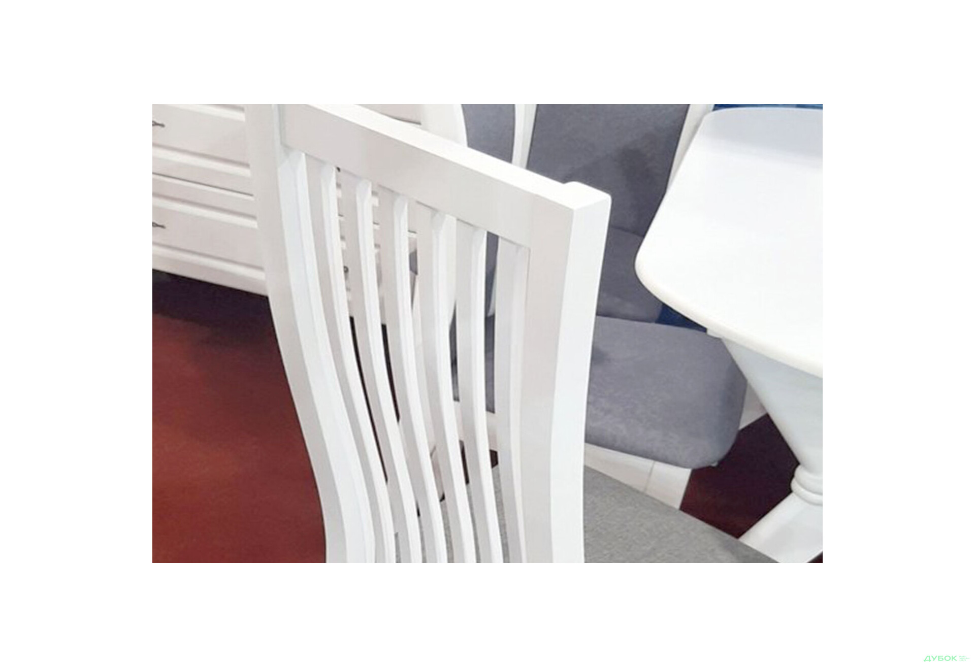 Стілець кухонний Модуль Люкс Честер 44x44x102 см з високою спинкою, білий - Зображення 6 Зображення 6 - Стілець кухонний Модуль Люкс Честер 44x44x102 см з високою спинкою, білий