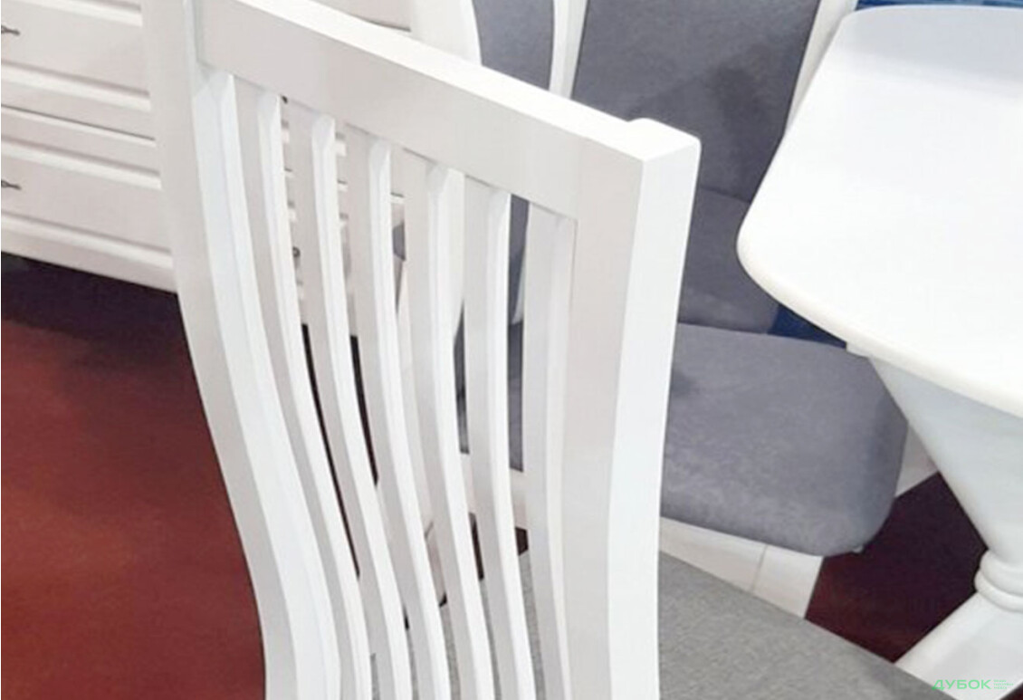 Стілець кухонний Модуль Люкс Честер 44x44x102 см з високою спинкою, білий - Зображення 6 Зображення 6 - Стілець кухонний Модуль Люкс Честер 44x44x102 см з високою спинкою, білий