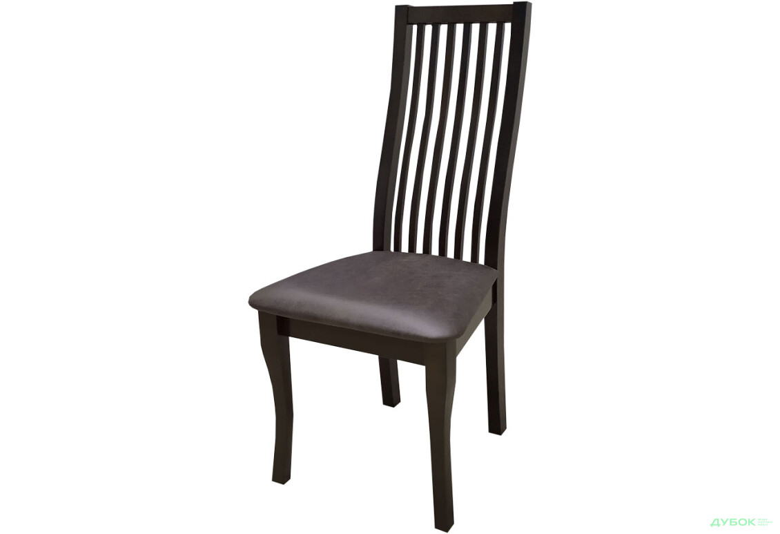 Стілець кухонний Модуль Люкс Честер 44x44x102 см з високою спинкою, горіх темний - Зображення 1 Зображення 1 - Стілець кухонний Модуль Люкс Честер 44x44x102 см з високою спинкою, горіх темний