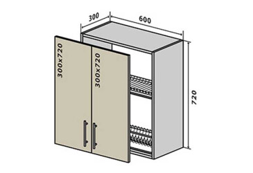 В7 Сушка 2Д 60 Інтерно Глянець Люкс/ Interno Gloss Luxe VIP-master